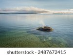 The Fishing cone geyser in Yellowstone Lake at Yellowstone National Park