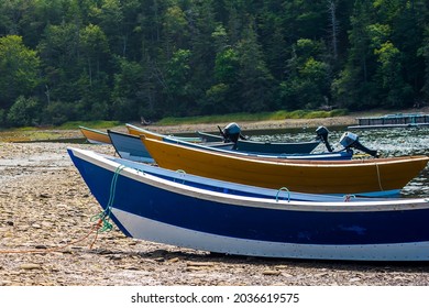 Fishing dories on the beach at Dark Harbour on Grand Manan