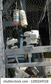 Fishing Gear On Dry Docks In Alaska