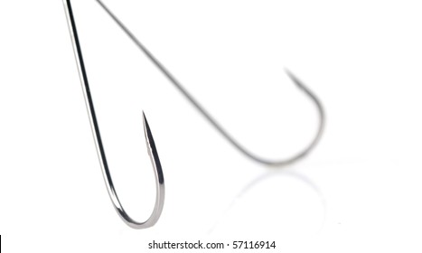 Fishing Hook Isolated Over White Stock Photo 57116914 | Shutterstock