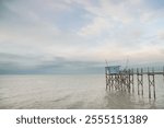 fishing hut on stilts, fishery in Charente maritime