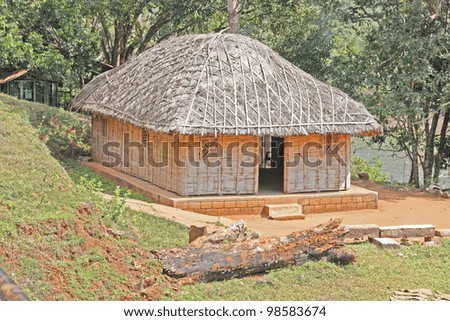 Image, Stock Photo House in the Kerala backwaters