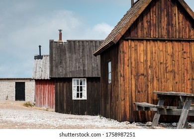 Fishing Huts On The Island Of Fårö Gotland Sweden