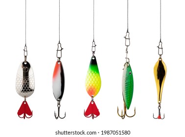 Fishing lure isolated on white - Shutterstock ID 1987051580