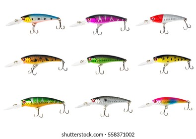 Fishing Lures Isolated On White