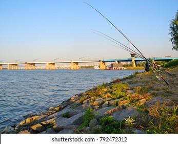 Fishing Nearby The Han River Of Seoul,South Korea.