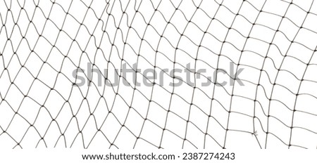 Fishing net on a white background. Rope. Football or tennis net Foto stock © 