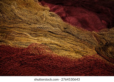 Fishing nets drying in the port