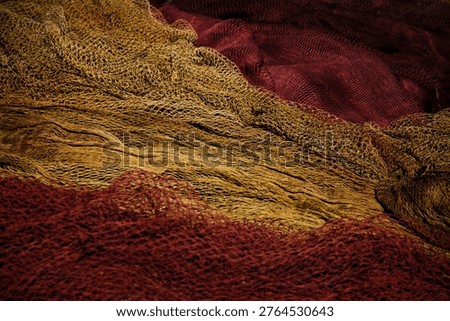 Fishing nets drying in the port