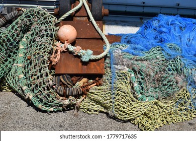 Fishing Nets At Newlyn Harbour Penzance Cornwall