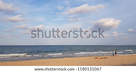 Fishing On Beach El Saler Valencia Stock Photo Edit Now