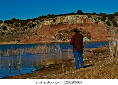 Fishing On Lake McKinsey, Texas