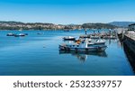 Fishing port in the town of Combarro in the Galician estuary of Pontevedra.