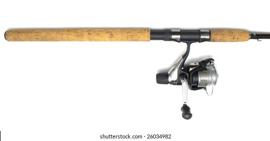 Fishing Rod Isolated On White.