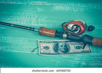 Fishing Rod And Money Lure