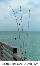 Fishing Rods R At Venice Pier,Venice, Florida