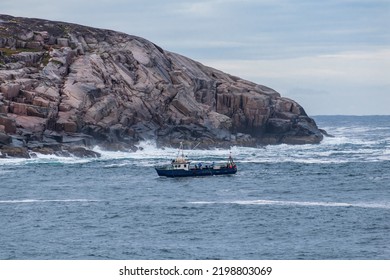 Fishing Ship Escapes The Storm, Murmansk Region, Arctic Ocean, Russia