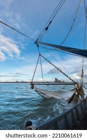 Fishing Shrimps At The Belgian Coast