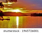 Fishing at sunset on Lake Guntersville