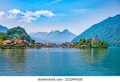 Fishing village of Iseltwald  on Lake Brienz, Switzerland. - Powered by Shutterstock