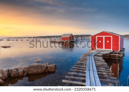 The fishing village of Tilting, Fogo Island, Newfoundland and Labrador, Canada. High quality photo