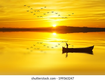 226,350 Sunset Fishing Boat Images, Stock Photos & Vectors | Shutterstock