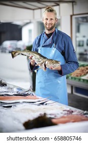 Fishmonger Selling Fish