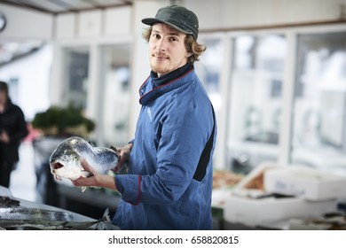 Fishmonger Selling Fish