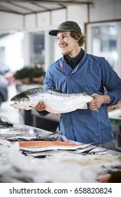 Fishmonger Selling Fish