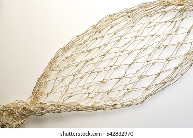 fishnet diagonal detail on a white background