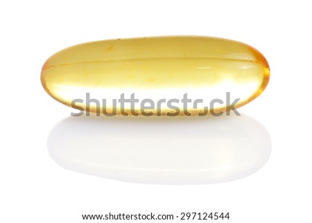 fishoil pill isolated on white background