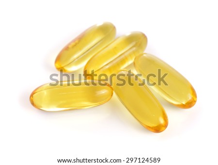 fishoil pill isolated on white background