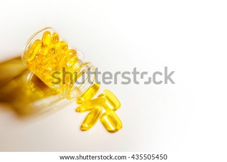 Fishoil pills out of bottle