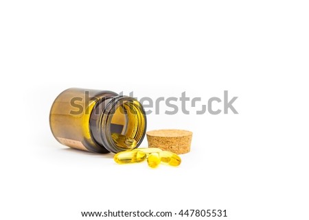Fishoil pills out of bottle