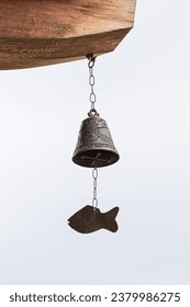 fish-shaped bell under the eaves. Wind chime, Wind Bell 
