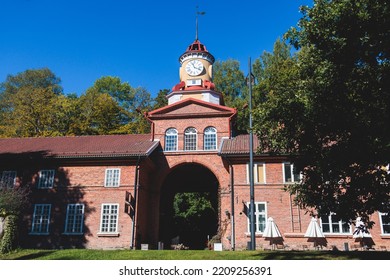 Fiskars, Finland, A Village, The Town Of Raseborg, In Western Uusimaa, Finland, With Wooden Houses, Clock Tower And Old Town Main Street Center