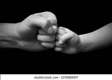 Fist Bump - Father And Son