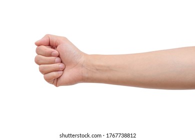 Child Hand Shows Fist Isolated On Stock Photo (Edit Now) 1603614925