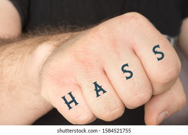 Love Hate Tattoo Stock Photos Images Photography Shutterstock