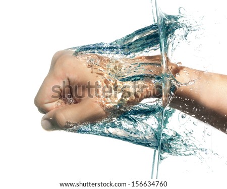 Fist through the water