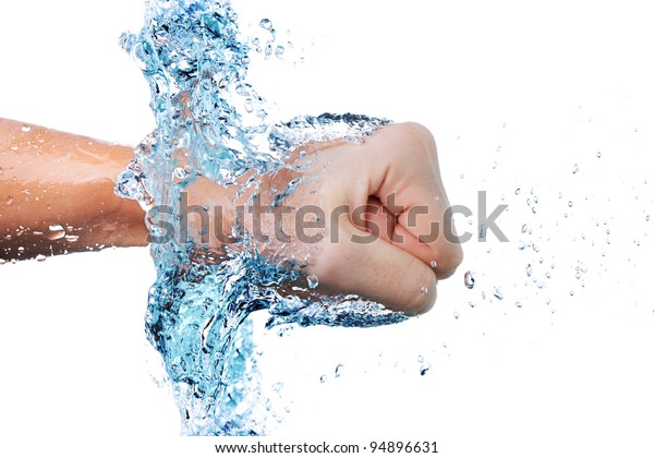 Fist Through Water Stock Photo (Edit Now) 94896631