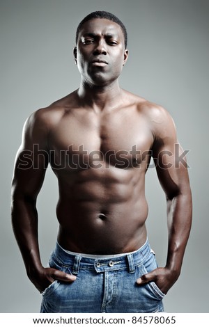 Similar – Image, Stock Photo African guy athlete in fashion glasses