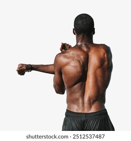 Fit man stretching isolated image - Powered by Shutterstock