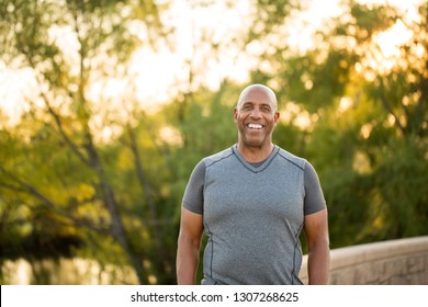 Fit mature African American man. - Shutterstock ID 1307268625