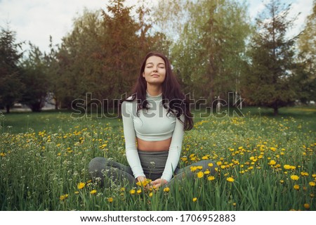 Similar – Image, Stock Photo Closed dandelion flower after rain