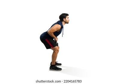 4,297 Man squatting white background Images, Stock Photos & Vectors ...