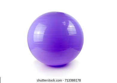 Fitness Ball And Pilate Against A White Background