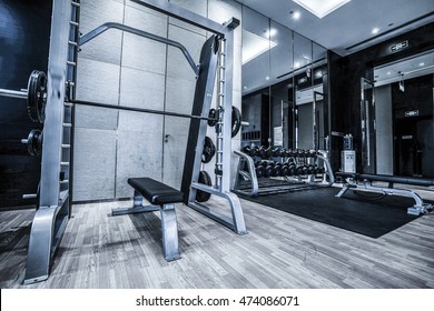Fitness club in luxury hotel interior. - Shutterstock ID 474086071