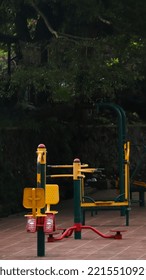 Fitness Equipment In A City Park