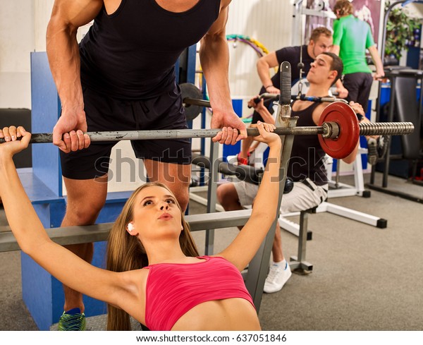 Fitness Friends Workout Gym Woman Working Stock Photo Edit Now